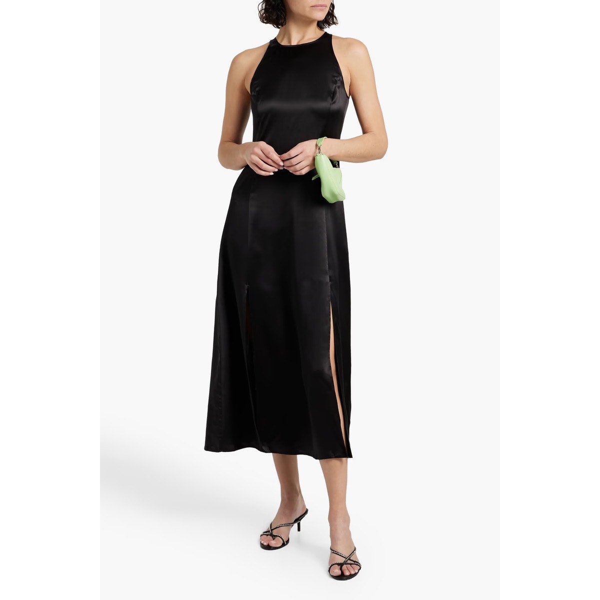 Loulou Studio Mina Black Sleeveless Midi Dress Size Small
